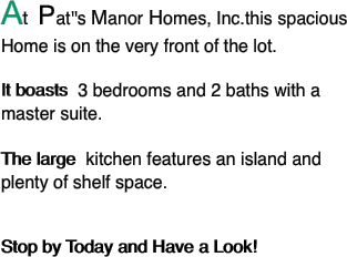 At  Pat''s Manor Homes,